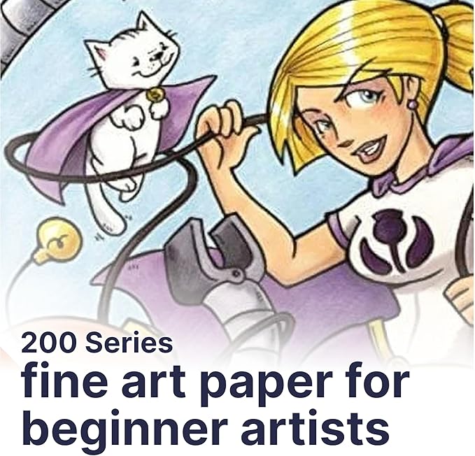 Strathmore 200 Series Drawing Paper, Tape Bound Pad, 9x12 inches, 40 Sheets (64lb/104g) - Artist Paper for Adults and Students - Charcoal, Colored Pencil, Ink, Pastel, Marker