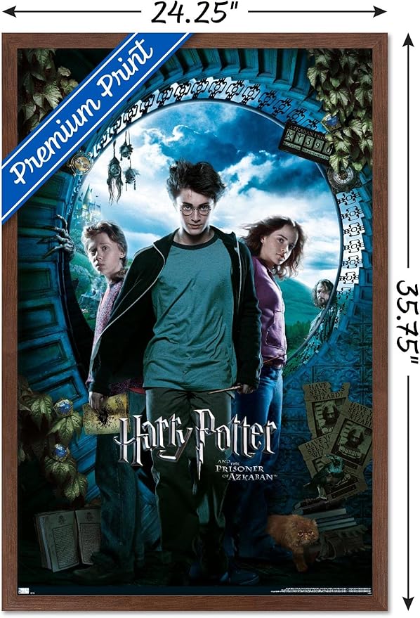 Trends International Harry Potter and the Prisoner of Azkaban - Sky One Sheet Wall Poster, 22.37" x 34.00", Mahogany Framed Version