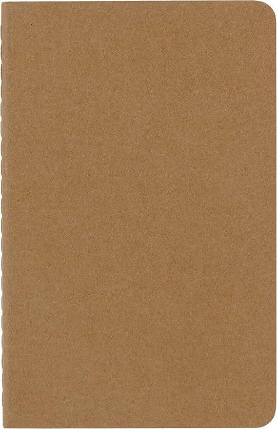 Moleskine Cahier Journal, Soft Cover, Large (5.5" x 3.5" (M)) Ruled/Lined, Black, 80 Pages (Set of 3)