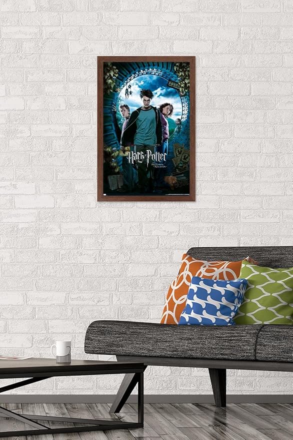 Trends International Harry Potter and the Prisoner of Azkaban - Sky One Sheet Wall Poster, 14.72" x 22.37", Mahogany Framed Version