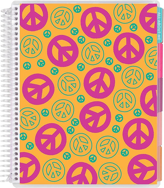 Erin Condren 7'' x 9'' Plastic Spiral Choose Peace Undated Kid's Planner - Calendars, Reading Logs, Stickers, and Creative Planner & Activity Book for Kids by Erin Condren