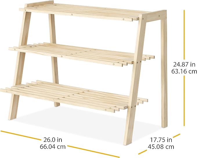 Whitmor 3-Tier Wood Shoe Shelves