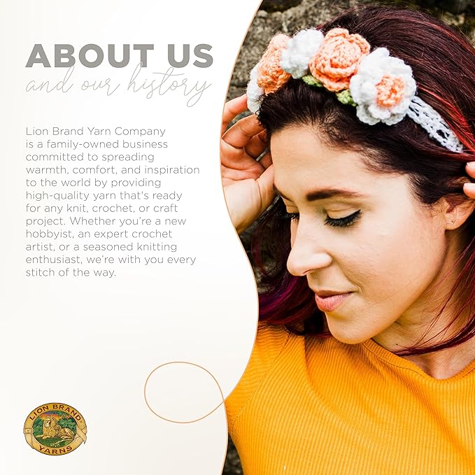 Lion Brand Yarn, Baby Soft Baby Blanket Yarn for Crocheting, Knitting, and Crafts, Grey Print, 1 Pack