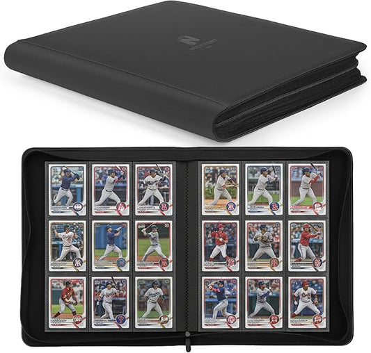 Trading Card Binder, Premium 9 Pocket 540 Double Sided Pocket Collection Binder, Card Album for TCG Card Holder for Game Card, Sports Card, Yugioh, MTG etc(Black)
