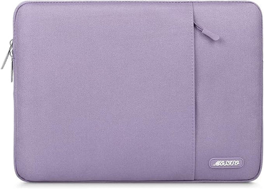 MOSISO Laptop Case 13.3 inch, 13-13.3 inch Laptop Sleeve Compatible with MacBook Air/Pro 13/Pro 14 M5 M4 M3 M2 M1, HP Dell ASUS Lenovo,Polyester Vertical Computer Sleeve Bag with Pocket, Purple