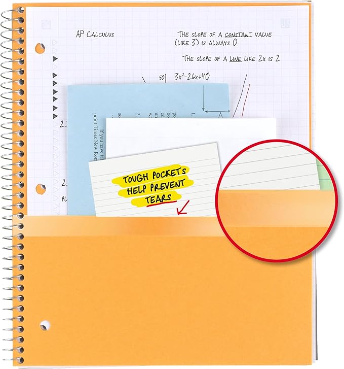 Five Star Spiral Notebook + Study App, 1 Subject, Graph Ruled Paper, 8-1/2" x 11", 100 Sheets, Fights Ink Bleed, Water Resistant Cover, Black (73679)