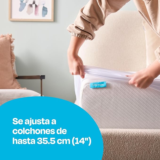 Linenspa Waterproof Mattress Protector,Twin Size – Fitted Sheet Style,Breathable,Machine Washable & Dryer Safe,White,(Pack of 10)