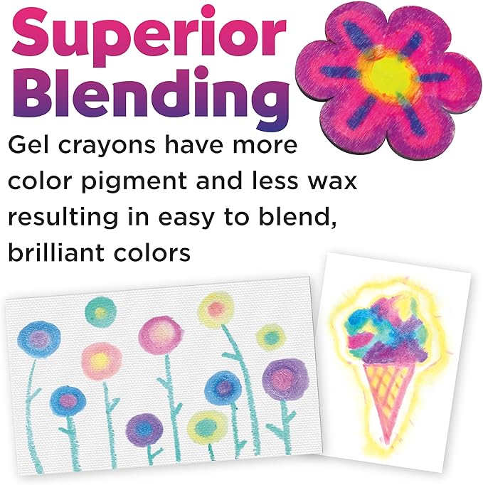 Faber-Castell Metallic Gel Crayons: 6 Vibrant Gel Crayons in Durable Storage Case: Twistable Art Supplies for Toddler Coloring, Kids Drawing and Arts and Crafts for Ages 3-4+