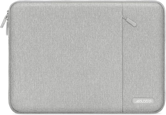 MOSISO Laptop Case 14 inch, 14 inch Laptop Sleeve Compatible with HP Lenovo Dell ASUS Acer, HP Stream, Dell Latitude, Lenovo IdeaPad, Polyester Vertical Computer Sleeve Bag with Pocket, Gray
