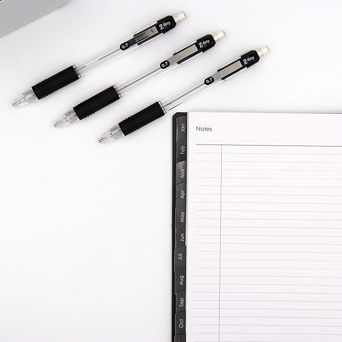 Zebra Pen Z-Grip Mechanical Pencil, 0.7mm Point Size, HB #2 Graphite, Assorted Grip Colors, 5-Count (Pack of 3)