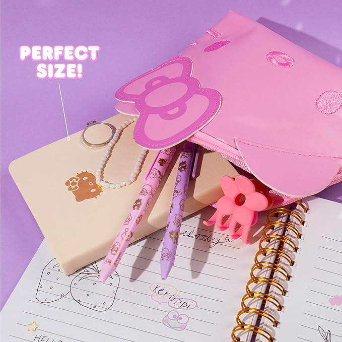 Hello Kitty Magnetic Journal, 100 Sheet Notebook with Magnetic Closure, School Supplies, Kawaii Stationary, Desk Accessories