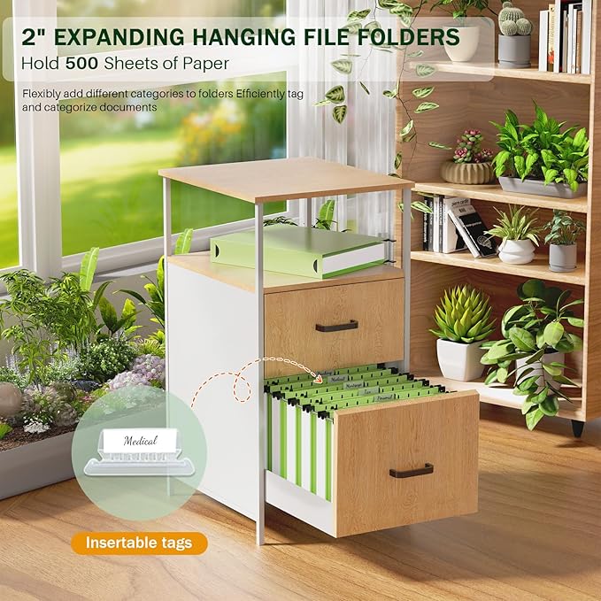 Green Hanging File Folders, 2" Expandable Green File Folders Hanging, Hanging Folders, Expanding Hanging File Folder, Plastic Hanging Files Folders with Tabs & Expandable Bottom, Lette Size, 12 Pack