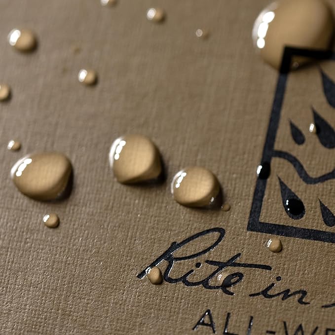 Rite in The Rain Weatherproof Hard Cover Notebook, 4.75" x 7.5", Tan Cover, Universal Pattern (No. 970TF)