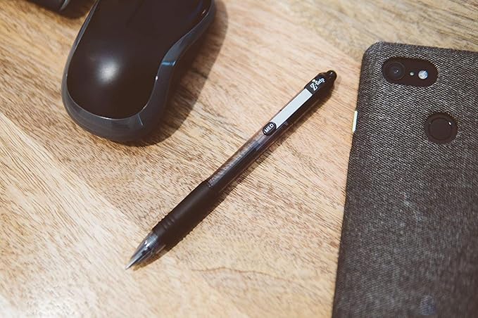 Zebra Z-grip Ballpoint Pens - Black Retractable Fine Point 0.7mm, Pack of 40