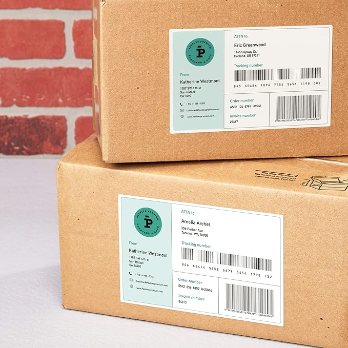 Avery Glossy White Rectangle Labels, 5.5" x 8.5", 20 Glossy White Labels, Permanent Adhesive, Laser/Inkjet Printable