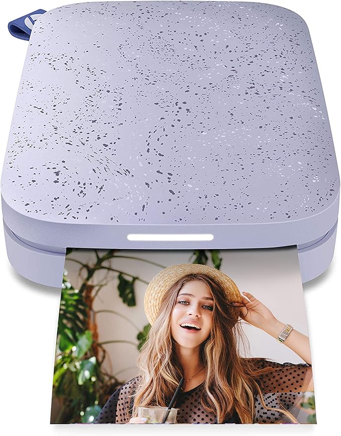 HP Sprocket Portable 2x3 Instant Photo Printer (Lilac) Starter Bundle