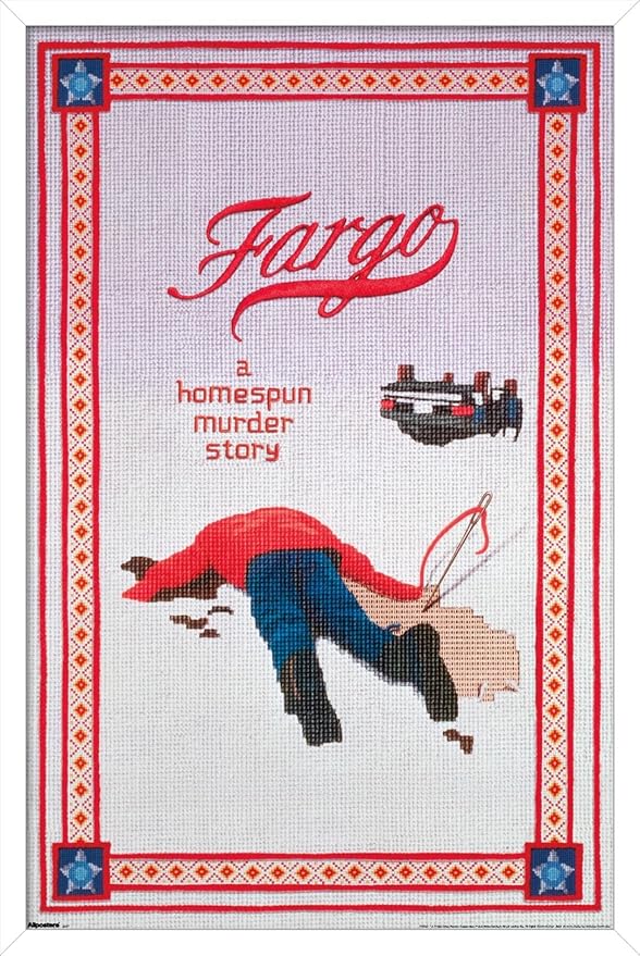 Fargo (1996) - One Sheet Wall Poster, 22.4L" x 14.7W", White Framed Version