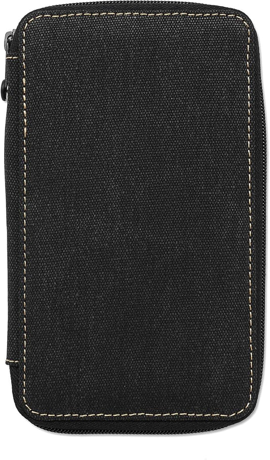 Speedball Art Products Canvas Storage Case for Pencils, Markers, Pens and Art Supplies, Black, Holds Up to 24 Standard Pencils