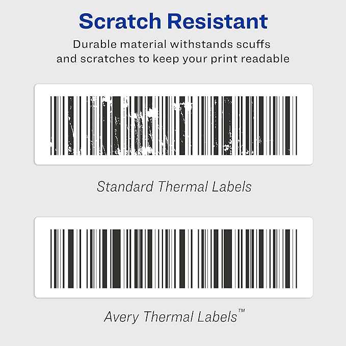 Avery Direct Thermal Address Labels, 1-1/8" x 3-1/2", White, Comparable to DYMO 30251, 130 Blank Labels per Roll, 2 Rolls, 260 Total (4150) (Pack of 10)