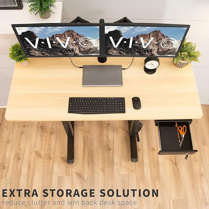 VIVO 13 inch Under Desk Lockable Slide Out Drawer, Secure Home Office Storage Organizer, Black, DESK-AC03L-B
