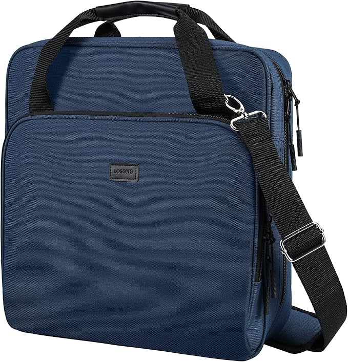 3 Ring Zipper Binder 2 Inch with Shoulder Strap 500 Sheet Capacity & Multi-Pockets for School and Office Binder Organizer, Compatible with 13-Inch MacBook/Tablet (Patent Design Dark Blue)