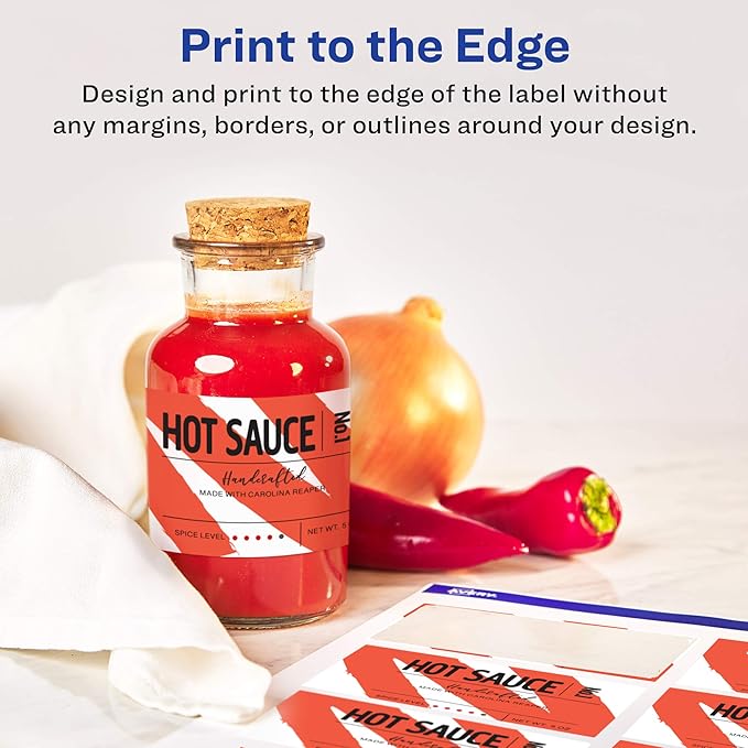 Avery Matte White Rectangle Labels, Sure Feed Technology, 2" x 3", 2,000 Matte White Printable Labels