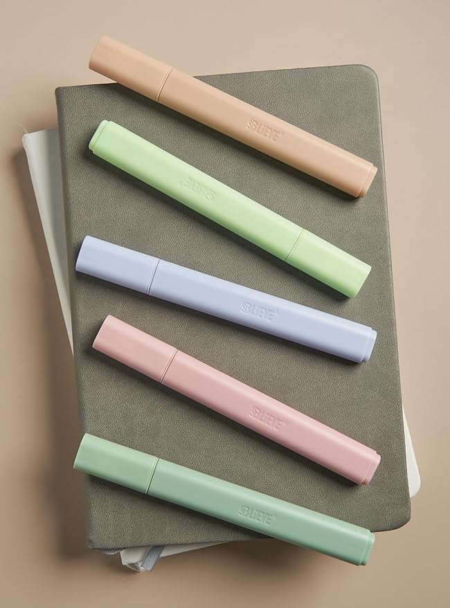 BLIEVE- Aesthetic Highlighters No Bleed Through Assorted Colors, Cute Highlighter For Journaling Office Supplies And Accessories, Bible Highlighters And Pens No Bleed Chisel Tip (EARTHY)