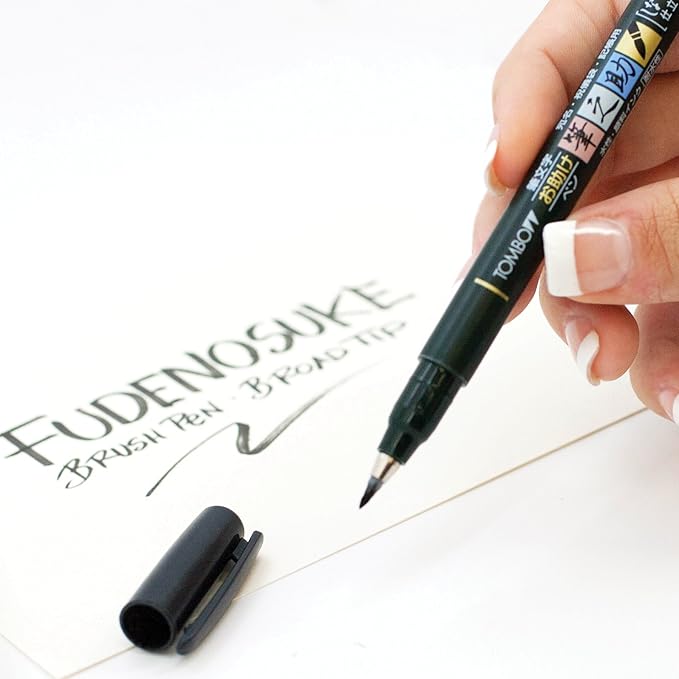 Tombow 82039 Fudenosuke Brush Pen, Soft Tip (5 Pack), Black, 5 Piece