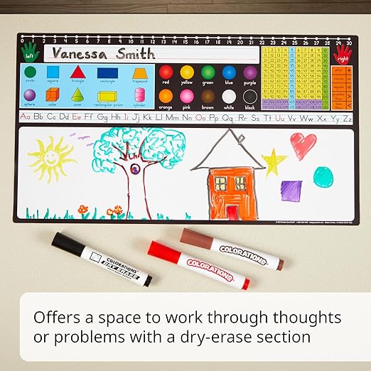 Really Good Stuff Dry Erase Desktop Helper - Set of 24 - Primary