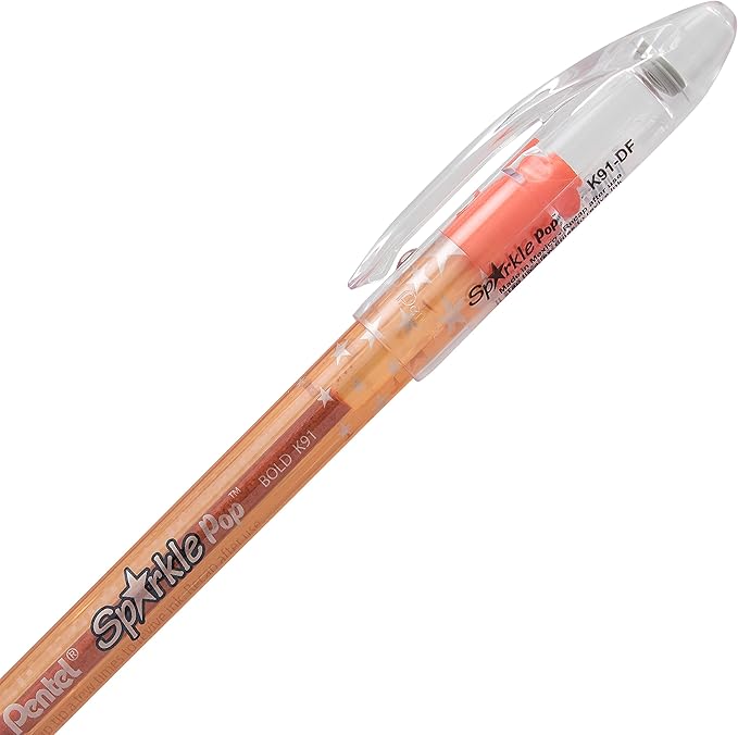 Pentel Sparkle Pop Metallic Gel Pen, 1.0mm Bold Line, Assorted Colors, Pack of 4 (K91BP4M)