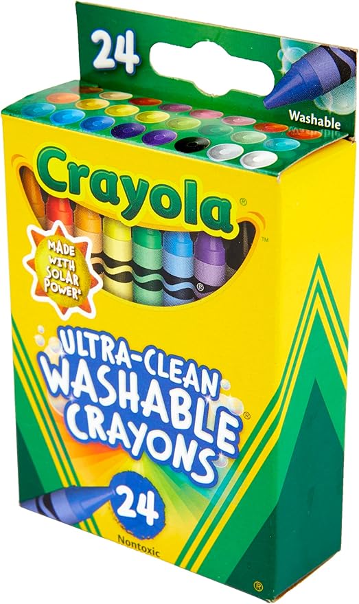 Crayola Washable Crayons, School Supplies, 24 Count (Pack of 2)