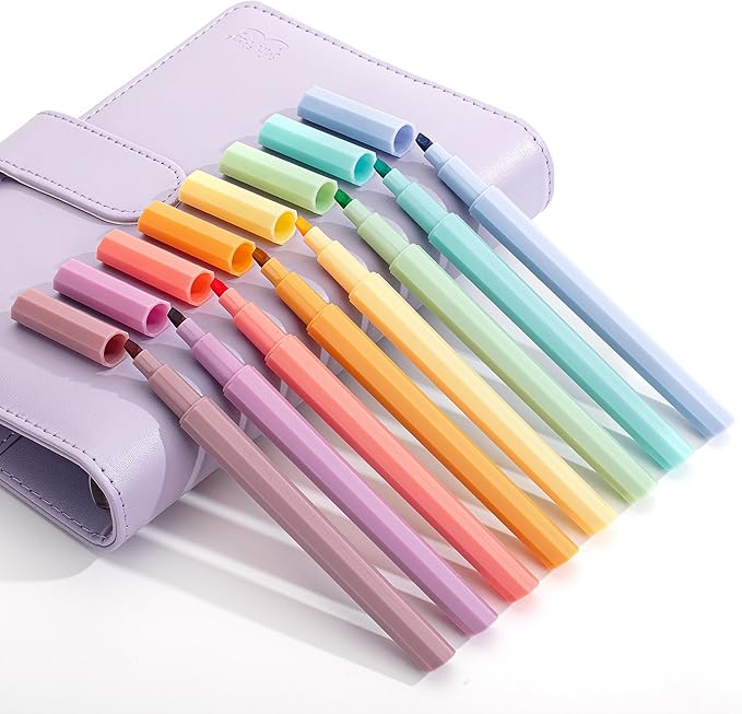 Mr. Pen- Aesthetic Highlighters, 8 pcs, Chisel Tip, Assorted Colors, Bible Highlighters No Bleed