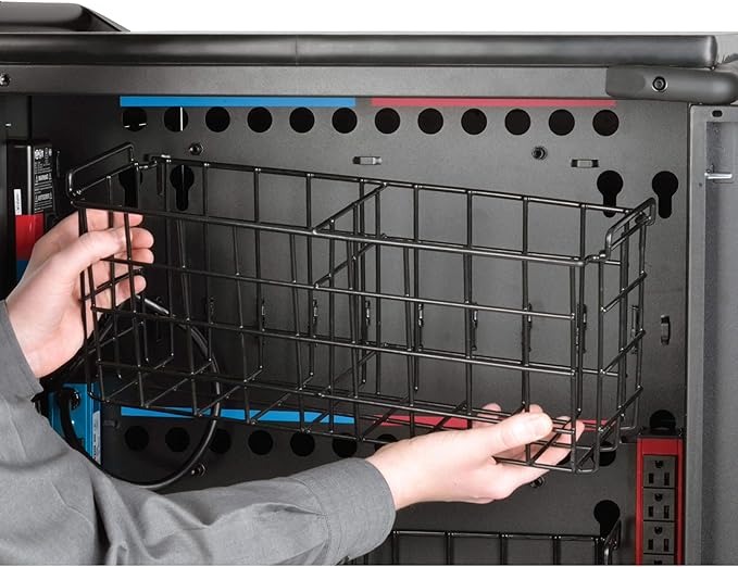 Tripp Lite 45-Port AC Mobile Charging Cart Storage Station for Chromebooks, iPads, Laptops, Tablets, Black (CSC45AC)