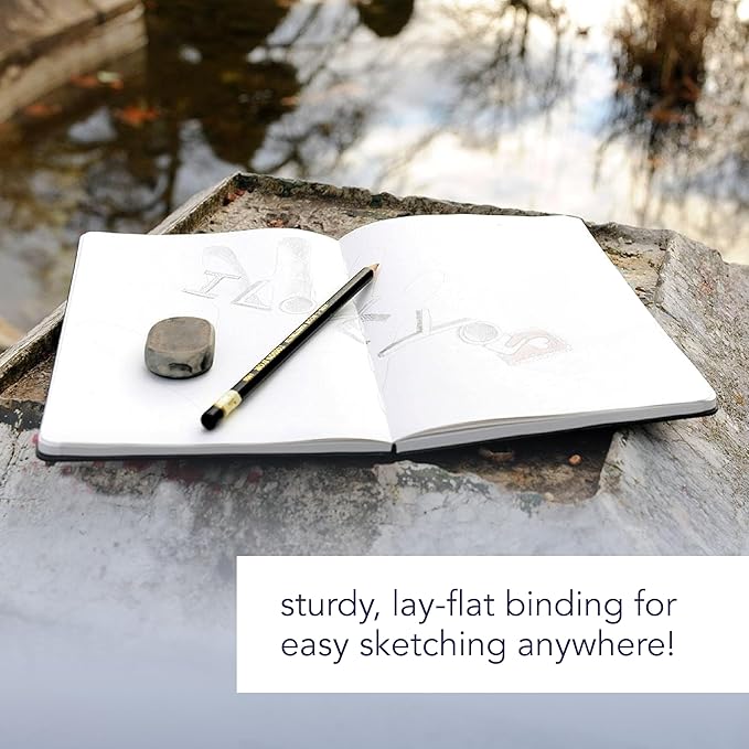 Canson Artist Series Sketchbook, Hardbound Journal, 4x6 inches, 216 Pages (65lb/96g) - Artist Paper for Adults and Students - Graphite, Charcoal, Pencil, Colored Pencil