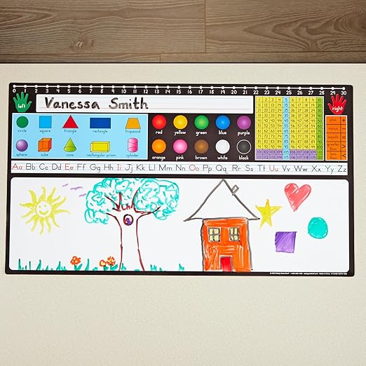 Really Good Stuff Dry Erase Desktop Helper - Set of 24 - Primary