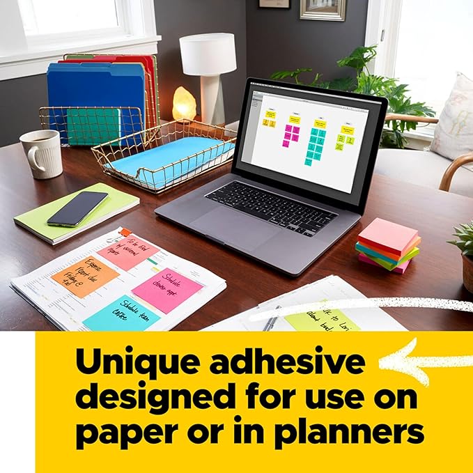Post-it Pop-up Notes, 3x3 in, 5 Pads, America's #1 Favorite Sticky Notes, Assorted Colors, Clean Removal, Recyclable (3301-5AN)