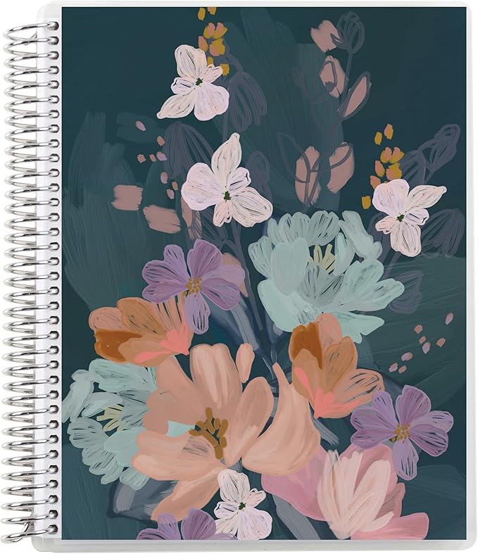 Erin Condren Productivity 8.5x11 Bold Blooms Cover Notebook Spiral Bound Journal for Writing, and Note Taking, Premium Paper, Stylish Floral Cover, Perfect for School, Office, and Creative Planning