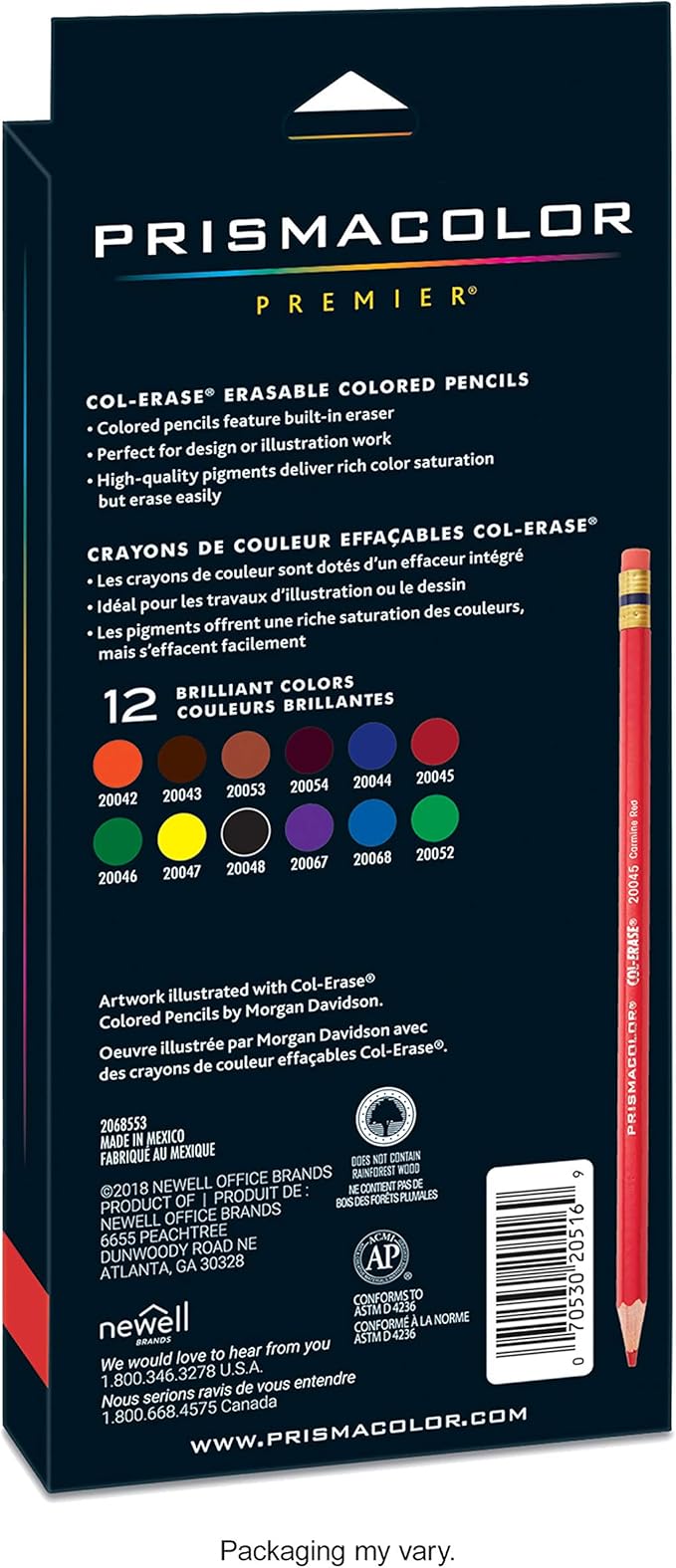 Prismacolor Col-Erase Erasable Colored Pencils, Adult Coloring, 12 Pack