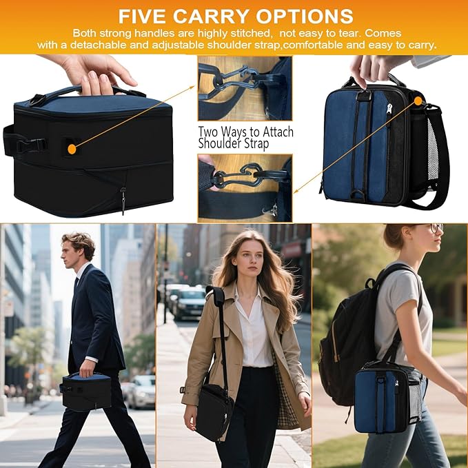 Lunch Box Insulated Lunch bag for Men Teen Kids Boys Adult Portable Stylish Small Lunchbox Special Design for Working Office school Picnic