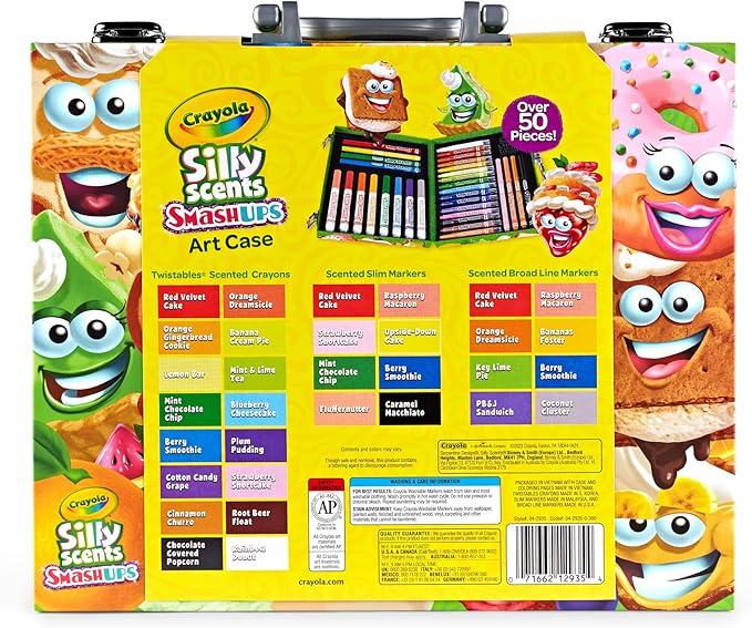 Crayola Silly Scents Mini Inspiration Art Case, Scented Crayons & Markers Set, Art Kit for Kids, Easter Basket Essentials, Coloring Supplies, Travel Gifts for Kids, Ages 4+