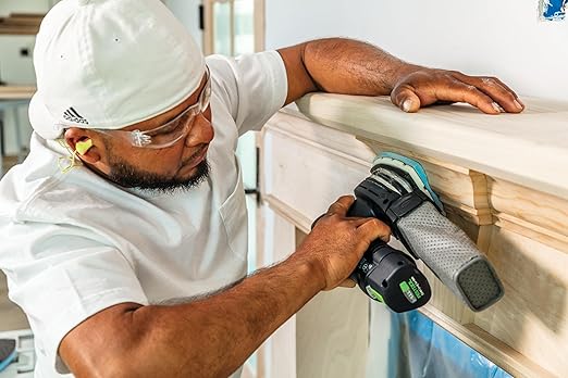 Festool 878804 Granat Profile Medium Delta Sanding Pads – 10 Pack | Flexible Foam Abrasive for Contours, Moldings & Corners | Hook & Loop, 1/2" Foam Backing, 100 mm Delta Shape