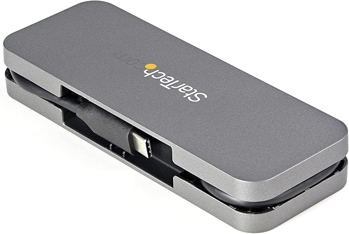 StarTech.com 4 Port USB C Hub - 4X USB-A - 5Gbps USB 3.0 Type-C Hub (USB 3.2/3.1 Gen 1) - Bus Powered Portable USB-C to USB-A Adapter Laptop Hub - 11.2" (28.5cm) Cable w/Cable Management (HB30CM4AB)