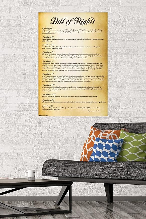 Trends International The United States of America - Bill of Rights Wall Poster, 22.375" x 34", Premium Unframed Version