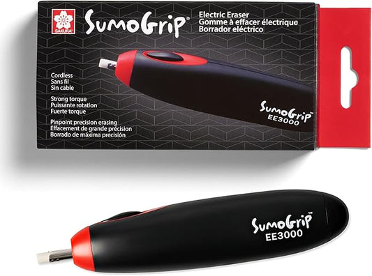 Sakura EE-3000 SumoGrip Electric Eraser Kit, Cordless, Black