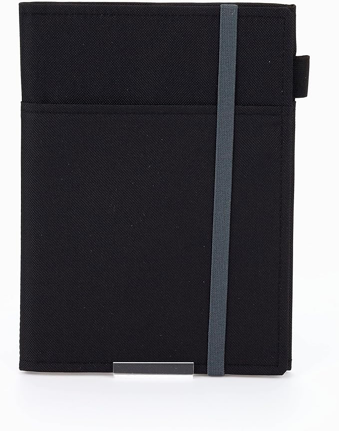 KOKUYO Systemic Cover Notebook, with One A5, B 6mm Ruled, 28 Lines, 50 Sheets, Twin Ring Edge Title Notebook, Black, Japan Import (NO-685B-D)