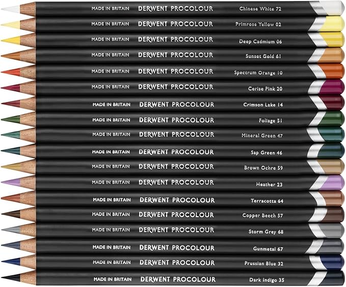 Derwent Colored Pencils, Procolour Pencils, Drawing, Art, Metal Tin, 36 Count (2302507)