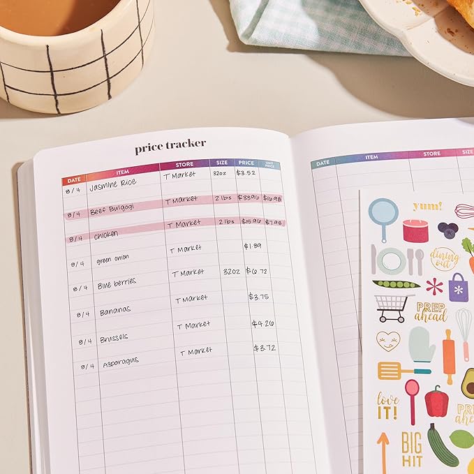 Erin Condren Meal Planner Petite Planner - Tie-Dye Stripes