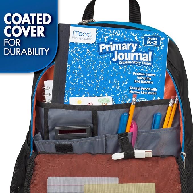 Mead Primary Journal,Half Page Ruled,Grades K-2,7 1/2" x 9-3/4",Color Will Vary (10297),100 Sheets (Pack of 12)