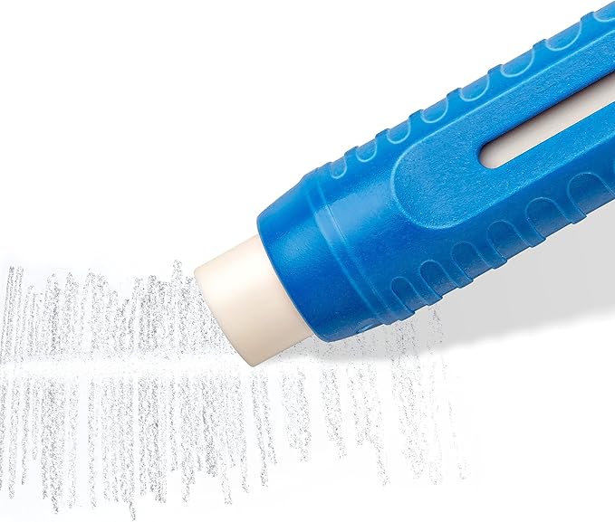 Staedtler Mars plastic Eraser Holder, retractable Stick Eraser with pen body, includes premium quality eraser, 528 50