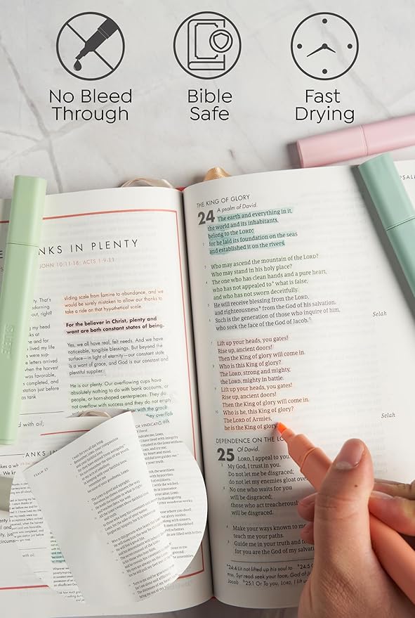 BLIEVE- Aesthetic Highlighters No Bleed Through Assorted Colors, Cute Highlighter For Journaling Office Supplies And Accessories, Bible Highlighters And Pens No Bleed Chisel Tip (PASTEL)